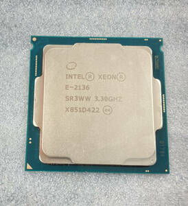 1円～　★Intel Xeon E-2136 SR3WW 3.30GHz★　動作品