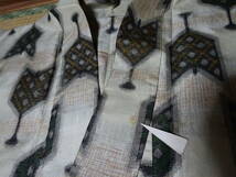 昭和レトロ/古布　シックな色合いの銘仙の着物（正絹）素材用に　単衣　_画像6