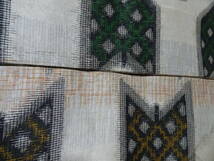 昭和レトロ/古布　シックな色合いの銘仙の着物（正絹）素材用に　単衣　_画像9