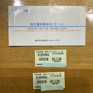 西武鉄道&西武バス全線株主優待乗車証2枚/期限2023年11月30日/西武ホールディングス