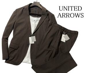 56962 新品▼ユナイテッドアローズ TOKYO　定価4.4万　ジャケット＆パンツ　セットアップ　UNITED ARROWS　ブラウン　擦れ跡あり(L+XL)