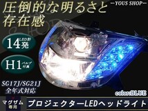 マグザム SG17J SG21J MAXAM プロジェクター LED ヘッドライト青_画像1