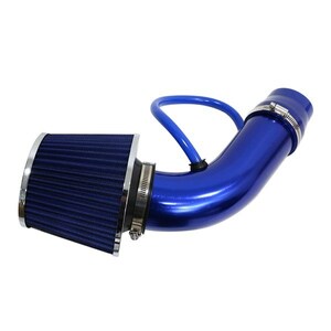 76mm口径 エアフィルター 汎用 アルミ エアインテークパイプ 吸気管 毒キノコ エアクリーナー 吸気効率パワーアップ 高流量高冷風 ブルー