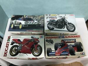 416/ 未組立品 タミヤ TAMIYA ハセガワ アオシマ オートバイ レーシングマシン プラモデル 4点 まとめ 模型