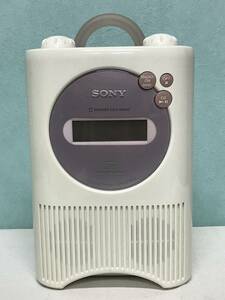 403/ SONY ソニー ICF-CD73V CDプレーヤー ポータブルラジオ 防水 防滴 お風呂 シャワー ピンク