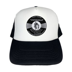 ミュージックセンター 企業ロゴ メッシュキャップ 帽子 ホワイト×ブラック umc74