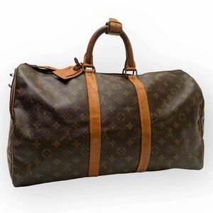 1円 LOUIS VUITTON ルイヴィトン モノグラム キーポル 45 ボストン ハンド バッグ レザー メンズ レディース 旅行 かばん