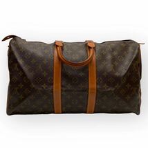 1円 美品 LOUIS VUITTON ルイヴィトン モノグラム キーポル 45 ボストン ハンド バッグ レザー メンズ レディース 旅行 かばん_画像3