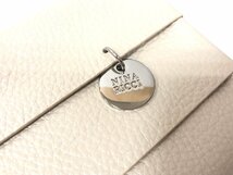 ★【未使用保管品】ニナリッチ NINA RICCI 二つ折り財布 ウォレット レザー ベージュ系 ★003038_画像9