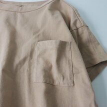 美品 ネストローブ nest Robe コットンリネン ショートスリーブ ドッキングドレス F/ピンク ワンピース【2400013595575】_画像7