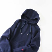 ドレステリア DRESSTERIOR コットン パーカー S/ネイビー トップス カシミヤ混 長袖 フーディ スウェット D刺繍【2400013584524】_画像1