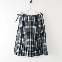 三陽商会 バーバリーブルーレーベルクレストブリッジ BURBERRY BLUE LABEL ノバチェック ラップ風スカート 38/グレー 【2400013595087】_画像3