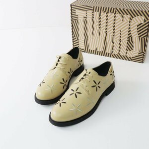 未使用 カンペール CAMPER ×ツインズ TWINS Flower lace up shoes フラワーレースアップシューズ 38/ベージュ 靴 24.1cm【2400013577465】