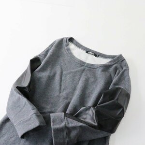 Dana Charan New York Dkny Cotton Fleet Fake Messer Shutking Pellover S/Grey Tops [2400013602594]