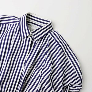 2023SS サカイ sacai トーマス メイソン Thomas Mason Cotton Poplin Dress ドッキングシャツワンピース 2/ネイビー【2400013602532】