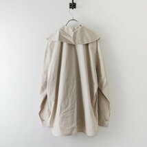 定価3.5万 カレンテージ CURRENTAGE ビッグカラーブラウス プルオーバー /ベージュ シャツ トップス【2400013613330】_画像2