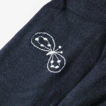 ミナペルホネン mina perhonen choucho 刺繍 カットソーワンピース 36/ネイビー ロング【2400013618564】_画像8