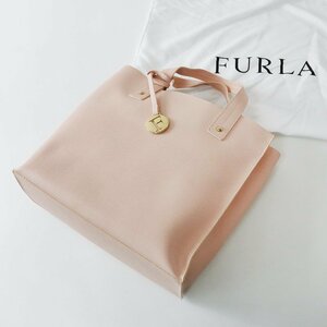 美品 フルラ FURLA G6517 チャーム付 トートバッグ/ピンク【2400013632195】