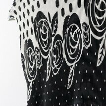 大きいサイズ アルテソワ arte soie プリーツ Ｖネック ノースリーブ ドレス 15/ブラック プルオーバー ワンピース【2400013628945】_画像5