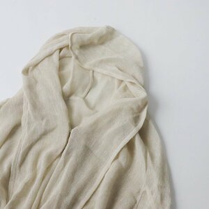 近年モデル ワイズ Y's ヨウジヤマモト LENO CLOTH SHAWL COLLAR LONG CARDIGAN ロング カーディガン 2/オフホワイト【2400013645829】