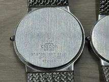 【ペアセット】SEIKO セイコーCREDORクレドール ◆5A74-0240/5A70-0270◆ 18KT BEZEL クォーツ 純正ブレス【不動】_画像5