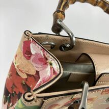 ◆GUCCI グッチ 368823 ブルームス バンブー ショッパー 2WAY ショルダーバッグ ハンドバッグ ピンクベージュ系 花柄 レディース Bamboo◆_画像4