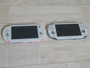 SONY PlayStation Vita PS Vita 本体 PCH-2000 ライトピンク/ホワイト + PCH-1000 PS VITA ホワイト 計2台 まとめ売り 