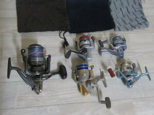 美品! DAIWA CROSSCAST 4000QD / EMBLEM-X 3000iA / 2500T REGAL-S / SHIMANO AERLEX XT 2000 / HOLIDAY SPIN 1000 スピニングリール 計5点