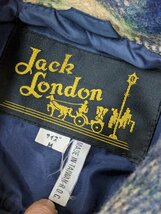 15．80s JackLondon チェック柄 錨マークボタン メルトンウールジャケット ブルゾン ヴィンテージ レトロ 90s メンズM 青ベージュ系緑206_画像2