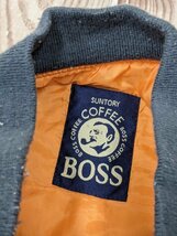 17．ボスジャン 希少 BOSS ユーズド加工デザイン MA1フライトジャケット ミリタリー ボンバ―ブルゾン メンズL相当 ブルーグレー系y303_画像6