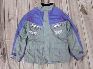 16．ゴアテックス USA製 90s MSR GORETEX レーシングジャケット モーターサイクルジャケット ライダース バイク メンズL グレー紫y305