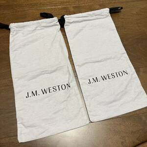 J.M.WESTON シューバッグ シューズケース シューズバッグ 靴袋 ウェストン 180 灰色 グレー