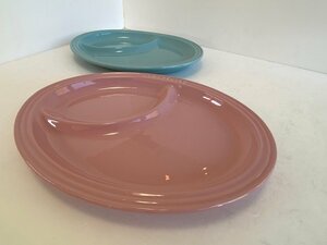 LE CREUSET オーバルプレート 2点 ピンク ブルー ル・クルーゼ ☆ちょこオク☆80