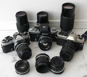 Nikon F2 Photomic DP-1, FE, FM10, Ai-S 50mm F1.8, Ai-S 55mm F2.8 Micro, Ai 105mm F2.5, Ai 28mm F3.5, Ai-S 80-200mm F4, 