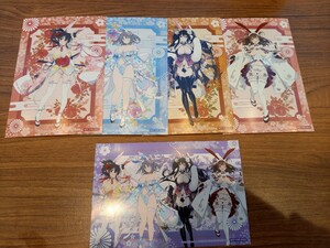 コンプリート イラストカード ポストカード 閃乱カグラ ポップアップショップ 和風バニー 飛鳥 雪泉 雪不帰 鴇 購入特典 シノビマスター