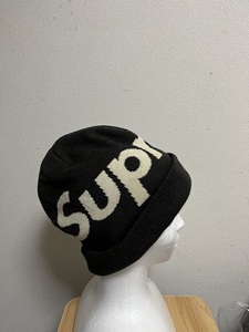 Supreme Big Logo Beanie Heather Grey ビーニー ニット帽 クリーニング済