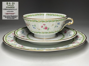 【瑞】BERNARDAUD LIMOGES ベルナルド リモージュ　カップ＆ソーサー＋プレート