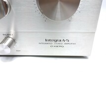 ☆ジャンク品☆ ONKYO Integra A-5 STEREO AMPLIFIER ステレオ プリメインアンプ_画像4