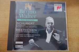 CDk-0916 Schubert Beethoven- Bruno Walter, Columbia Symphony Orchestra / Symphonies No. 5 & No. 7 Unfinished