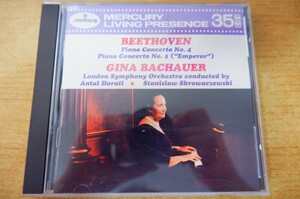 CDk-1087 Gina Bachauer, London Symphony Orchestra, Antal Dorati / Beethoven;Piano Concerto No. 4 ,Piano Concerto No. 5 (Emperor)