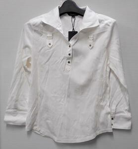 BURBERRY バーバリー レディース トップス ホワイト ボタン付き シャツ 綿100％ サイズ：2 【サ921】