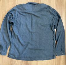 【美品:4.5万】RRL/コットン リネン シャツ ジャケット L ワークシャツ インディゴ_画像2