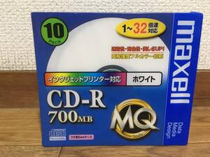 maxell CD-R 700MB CDR700.PW1P10S 未開封品 包装破れ有 マクセル 日本製 made in japan 10枚組 うす型5mmケース