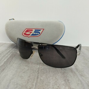 [55DSL]FIFTYFIVE DSLfif tea five ti- SL diesel lady's sunglasses black × silver case attaching [USED]