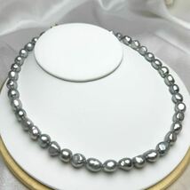 「本真珠ネックレスバロックパールネックレス6-8mm 39cm」天然パールネックレス　Pearl jewelry necklace _画像2