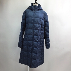 * large size high class Goose down *Patagonia/ Patagonia long coat coat down down coat navy XL lady's A31 c3809