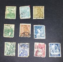 【使用済切手】普通切手　1948‐1949年 産業図案切手 10種　使用済【同梱可】_画像1