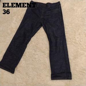 美品 ELEMENT デニム ジーンズ ワイドパンツ 36