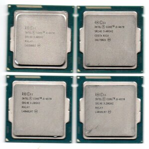 Intel ★ Core i5　4個セット ★ i5-4670 (3.40GHz)：２個・i5-4570 (3.2GHz)：２個 ☆ ソケットFCLGA1150 ★