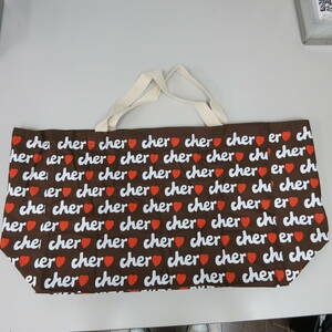 Cher shell tote bag Brown | orange L size 